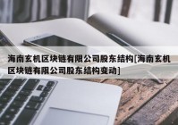 海南玄机区块链有限公司股东结构[海南玄机区块链有限公司股东结构变动]