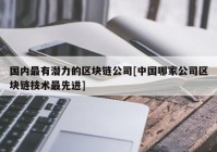 国内最有潜力的区块链公司[中国哪家公司区块链技术最先进]