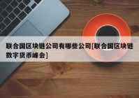 联合国区块链公司有哪些公司[联合国区块链数字货币峰会]